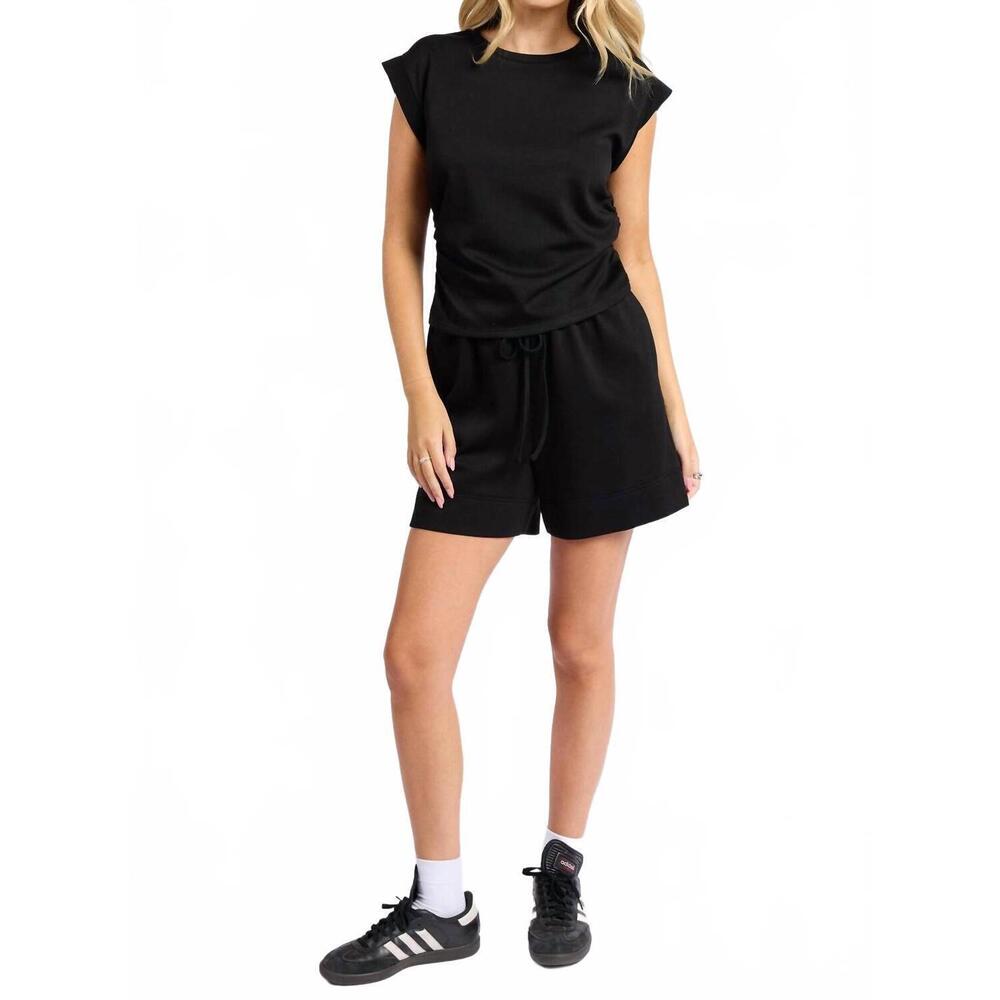 NEW SAGE THE LABEL all well knit shorts in black